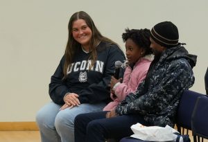 Audience member asking a question at a D&O event