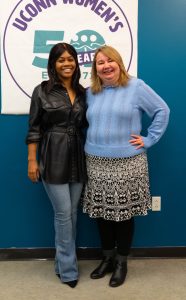 Guest speaker Gabby Douglas and Dean of Students, Dr. Fany DeJesús Hannon