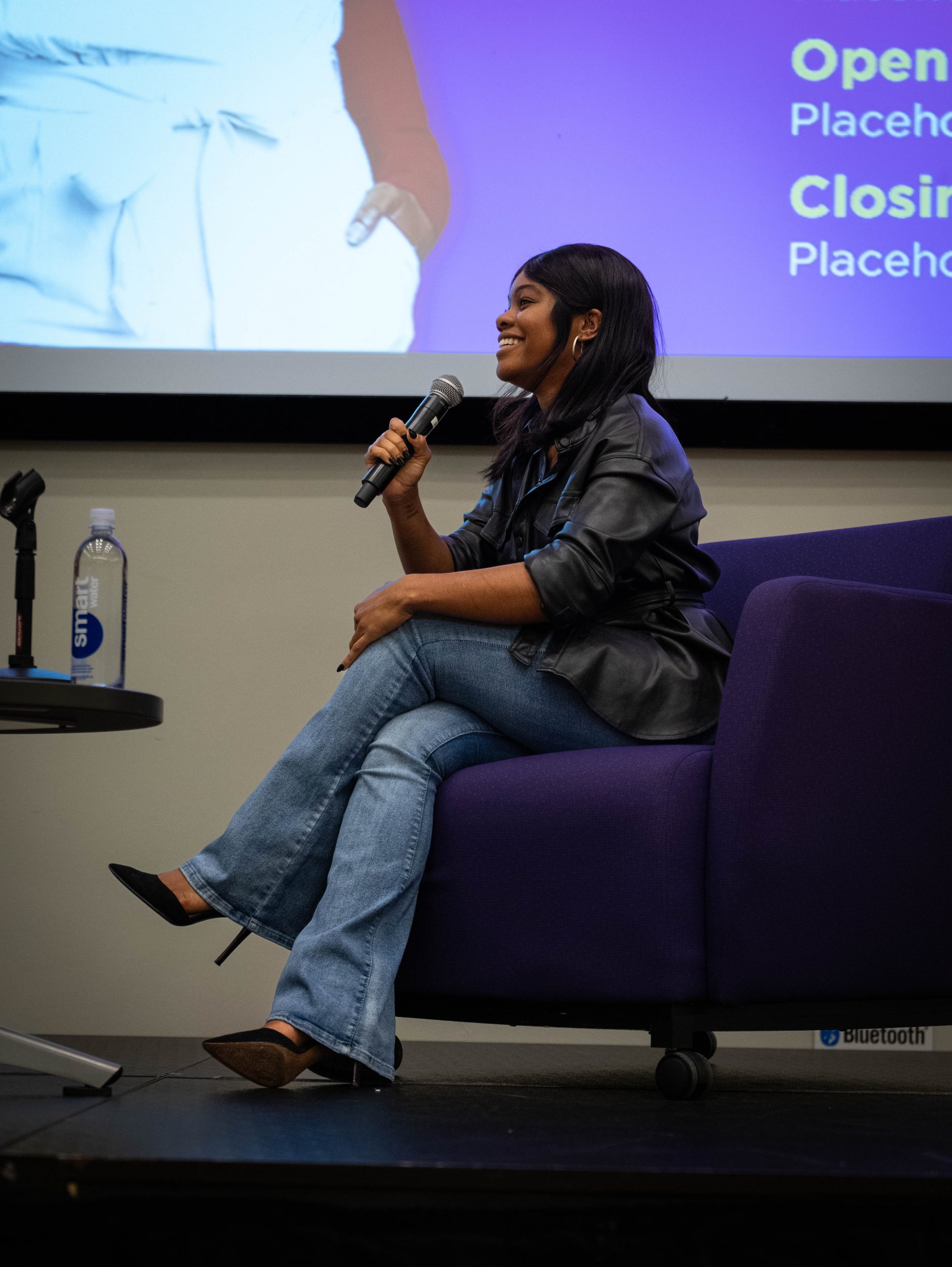 Guest speaker Gabby Douglas at a diversity and outreach event