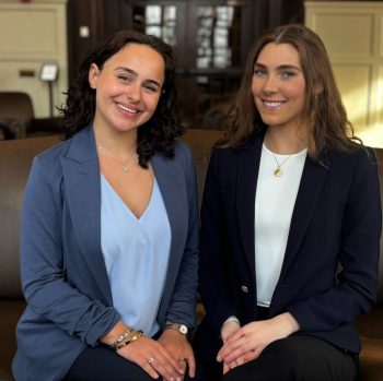 Photo of USG President Venice Montanaro and VP Keira Conrad