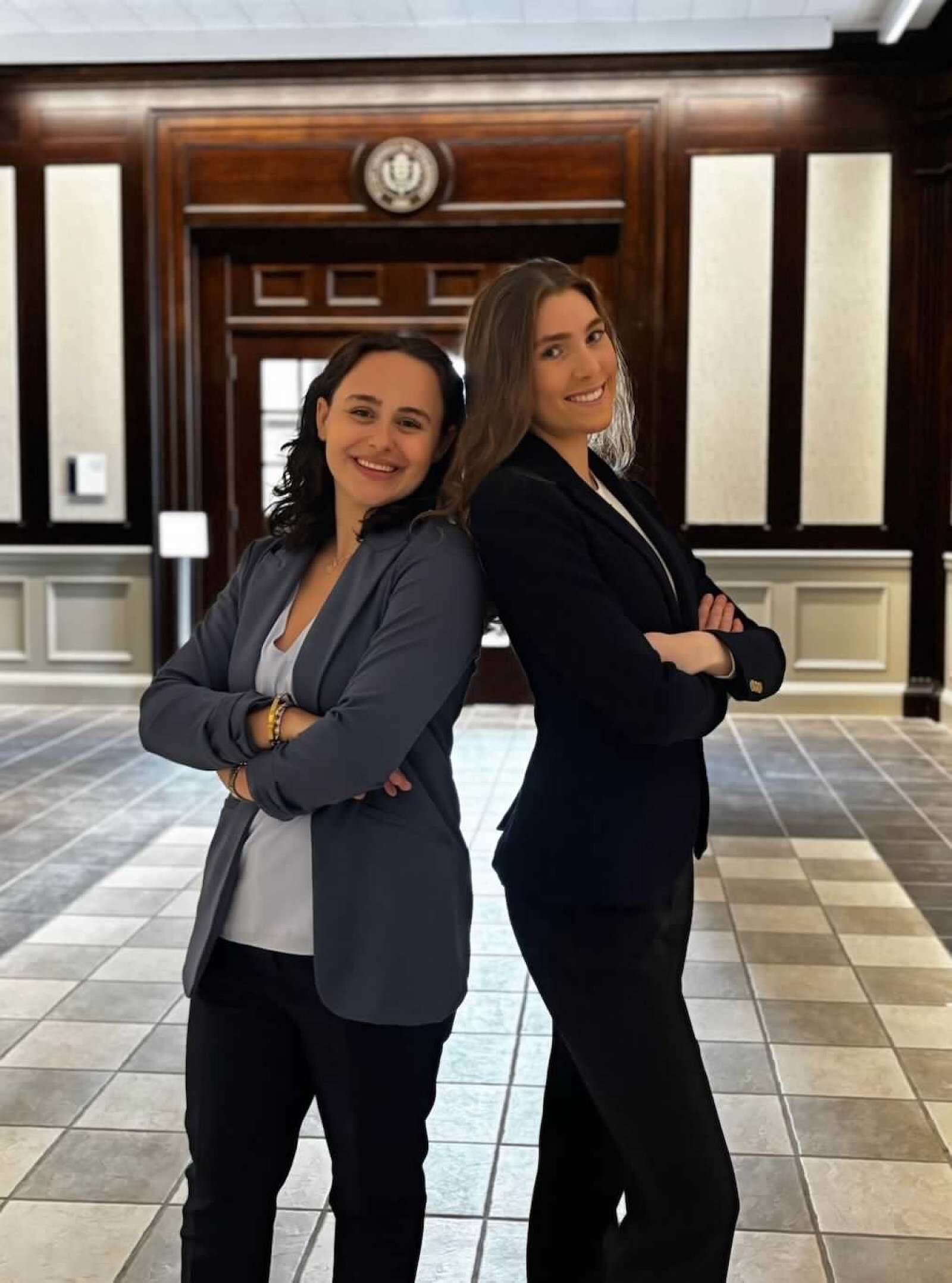 Photo of USG President Venice Montanaro and VP Keira Conrad